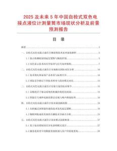 2025及未來5年中國自檢式雙色電接點(diǎn)液位計(jì)測量筒市場現(xiàn)狀分析及前景預(yù)測報(bào)告