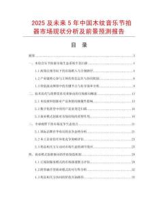2025及未來5年中國木紋音樂節拍器市場現狀分析及前景預測報告