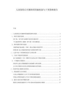 兒童創(chuàng)傷后應(yīng)激障礙的腦機(jī)制與干預(yù)策略報(bào)告