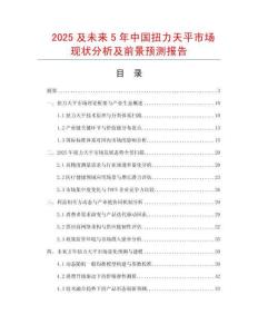 2025及未來5年中國扭力天平市場現(xiàn)狀分析及前景預測報告