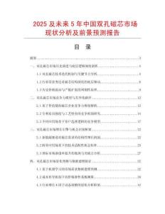 2025及未來5年中國雙孔磁芯市場現狀分析及前景預測報告