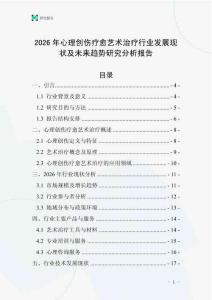 2026年心理創(chuàng)傷療愈藝術(shù)治療行業(yè)發(fā)展現(xiàn)狀及未來(lái)趨勢(shì)研究分析報(bào)告