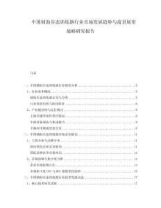 中國輔助步態(tài)訓(xùn)練器行業(yè)市場發(fā)展趨勢與前景展望戰(zhàn)略研究報告