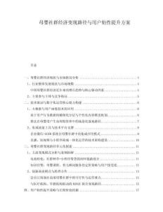 母嬰社群經濟變現路徑與用戶粘性提升方案