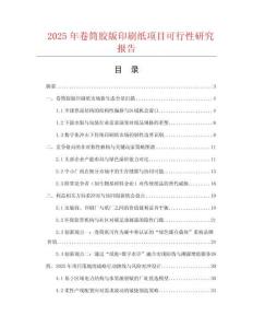 2025年卷筒膠版印刷紙項(xiàng)目可行性研究報(bào)告