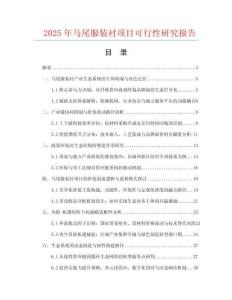2025年馬尾服裝襯項目可行性研究報告