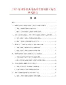 2025年堵塞接頭用熱縮套管項目可行性研究報告