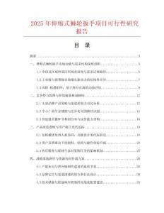 2025年伸縮式棘輪扳手項(xiàng)目可行性研究報(bào)告