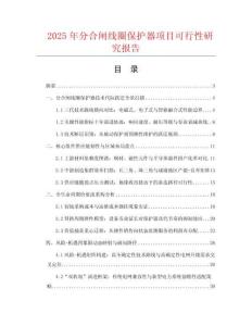 2025年分合閘線圈保護器項目可行性研究報告
