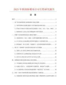 2025年韓國杯碟項(xiàng)目可行性研究報告