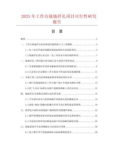 2025年工作臺(tái)接地扦孔項(xiàng)目可行性研究報(bào)告