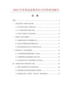 2025年多角花盆墊項(xiàng)目可行性研究報(bào)告