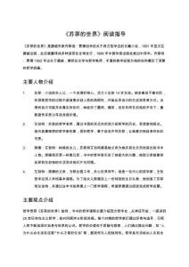 《蘇菲的世界》閱讀指導(dǎo)