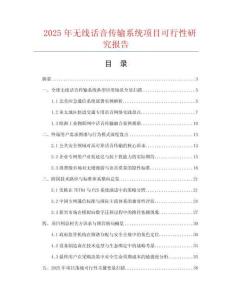 2025年無線話音傳輸系統項目可行性研究報告