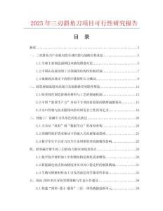 2025年三刃斜角刀項目可行性研究報告