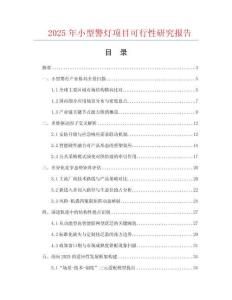 2025年小型警燈項(xiàng)目可行性研究報(bào)告