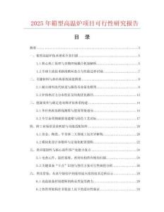 2025年箱型高溫爐項目可行性研究報告