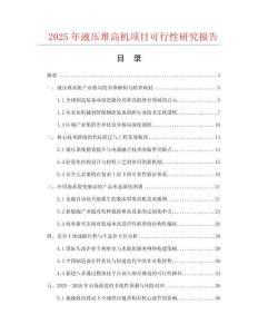 2025年液壓堆高機(jī)項(xiàng)目可行性研究報(bào)告