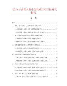 2025年多臂伞型小齿轮项目可行性研究报告