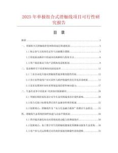 2025年单极组合式滑触线项目可行性研究报告