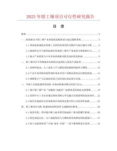 2025年鉗工錘項目可行性研究報告