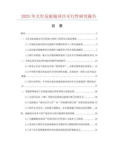 2025年大燈反射鏡項目可行性研究報告