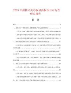 2025年拼接式夾芯板屋面板項目可行性研究報告
