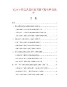 2025年帶狀式裁剪機項目可行性研究報告