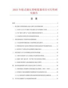 2025年輪式儲(chǔ)壓型噴霧器項(xiàng)目可行性研究報(bào)告