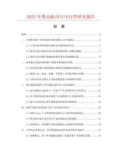 2025年堆高機(jī)項(xiàng)目可行性研究報(bào)告