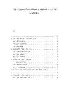 2025-20305G通信芯片行業(yè)競(jìng)爭(zhēng)格局及未來(lái)增長(zhǎng)潛力分析報(bào)告