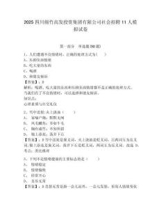 2025四川綿竹高發(fā)投資集團有限公司社會招聘11人模擬試卷及完整答案詳解1套