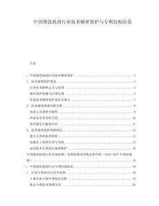 中國(guó)漂洗助劑行業(yè)技術(shù)秘密保護(hù)與專利侵權(quán)防范