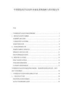 中國漂洗化學品原料本地化采購戰略與供應鏈安全