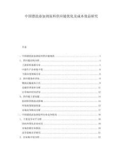 中國漂洗添加劑原料供應鏈優化及成本效益研究