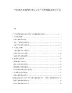 中國漂洗添加劑行業安全生產標準化建設現狀評估