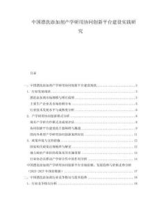 中國(guó)漂洗添加劑產(chǎn)學(xué)研用協(xié)同創(chuàng)新平臺(tái)建設(shè)實(shí)踐研究