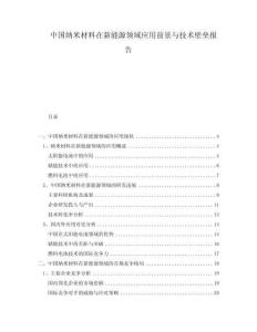 中國納米材料在新能源領域應用前景與技術壁壘報告