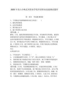 2025年嵩山少林武術職業學院單招職業技能測試題庫及一套參考答案詳解