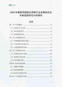 2026年康復(fù)用腿部拉伸器行業(yè)發(fā)展現(xiàn)狀及未來趨勢研究分析報告