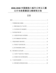2026-2030中國拇指夾板行業市場發展趨勢與前景展望戰略研究報告