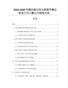 2026-2030中國凸面鏡市場供需平衡分析及營銷發展趨勢研究報告