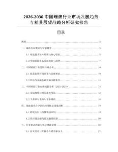 2026-2030中國瑞波行業(yè)市場發(fā)展趨勢與前景展望戰(zhàn)略分析研究報告