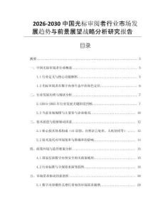 2026-2030中國光標審閱者行業市場發展趨勢與前景展望戰略分析研究報告