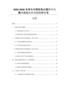 2026-2030全球與中國栓取出器行業發展現狀及趨勢預測分析報告