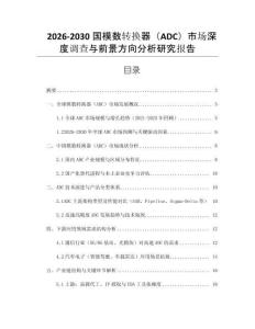 2026-2030國模數轉換器（ADC）市場深度調查與前景方向分析研究報告