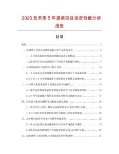 2025及未來5年提梁項(xiàng)目投資價(jià)值分析報(bào)告