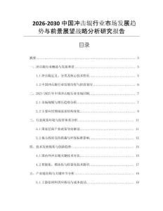 2026-2030中國沖擊輥行業(yè)市場發(fā)展趨勢與前景展望戰(zhàn)略分析研究報告