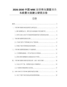 2026-2030中國MBE級銦市場深度調查與前景規劃建議研究報告