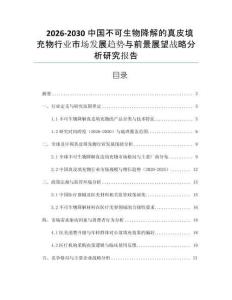 2026-2030中國不可生物降解的真皮填充物行業市場發展趨勢與前景展望戰略分析研究報告